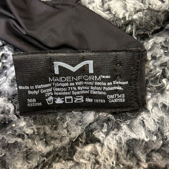 Maidenform Wire Bra Black Adjustable Straps Women's 36B NWT - Picture 4 of 9